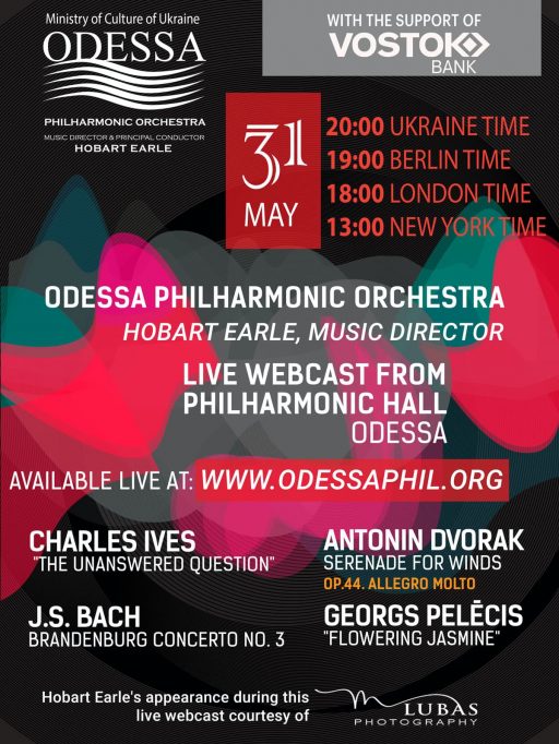 Live Webcast Hobart Earle / OPO May 31, 2020